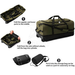 Bolsa de Viaje Ligera y Simple con Cierre de Cremallera, Asas Cómodas, Gran Capacidad de 20-36L, Barra de Arrastre para Empacar Ropa - Product Image 4