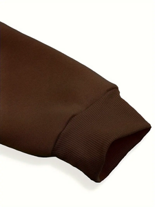 Sweat à capuche unisexe marron vierge pour homme, coupe décontractée, en molleton épais, style streetwear, personnalisable avec logo, vente en gros - Product Image 4
