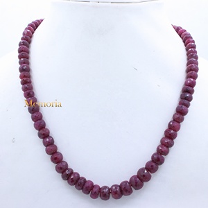 Wholesale Natural Ruby Faceted Rondelle <b>Beads</b> 526CT Single Strand Memoria Jewels - Product Image 4