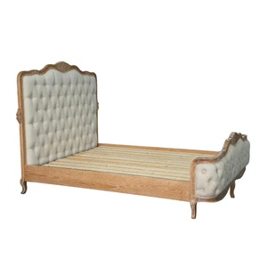 Lit de rangement réglable en hauteur Gavin en bois de mahogany massif de style mid-century avec finition naturelle de Java Furni Craft - Product Image 6