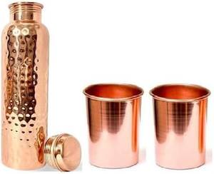 Compact <b>desk</b> copper bottle for office hydration bulk export private branding and international wholesale markets - Product Image 1