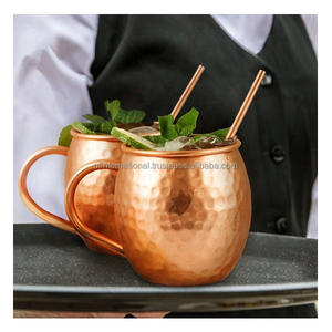 Tasses en cuivre de qualité standard tasse à bière en cuivre pur tasses en cuivre Creative Hammer Point et emballage d'expédition personnalisé - Product Image 2