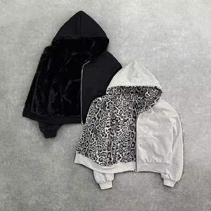 Blouson long de course d'hiver personnalisé, surdimensionné, zippé, réversible, couleur unie, design vierge, pour homme 2026 - Product Image 1