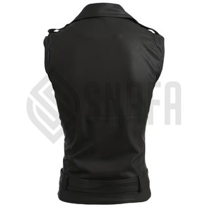 Wholesale Men's <b>Leather</b> vest Breathable <b>Winter</b> Hot Sale Customized Color Logo Men's <b>Leather</b> vest Men - Product Image 6