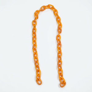 Chaîne décorative artistique en résine orange, sculpture suspendue, forme irrégulière, technique de moulage, thème mode, vente en gros - Product Image 1