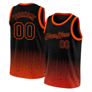 Maillots de basket personnalisés imprimés par sublimation, sans manches, coupe ajustée, noirs, séchage rapide, respirants, 100% polyester, confortables - Product Image 5