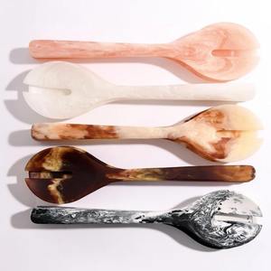 Utensilios Desechables de Resina para Ensaladas, Cuchara para Servir Ensaladas, Tenedor para Pasta, Decoración Sostenible para el Hogar y Fiestas - Product Image 4