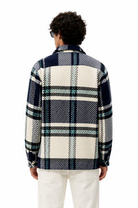 Men's Premium Plaid Sherpa <b>Jacket</b> Overshirt Winter Checkered Button Front Shacket Heavyweight <b>Fleece</b> <b>Lined</b> Casual Layering Jacke - Product Image 3