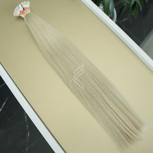 Extensiones de cabello de punta plana teñidas de proveedor de cabello europeo virgen crudo de calidad de salón de Hollywood - Product Image 1