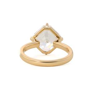 Anillo de Diamante Cultivado en Laboratorio de Oro Amarillo de 14K con Corte Ascher de 6 Quilates, Certificado por IGI, de Grado de Lujo, Elegante Anillo de Compromiso Solitario para Mujer - Product Image 6