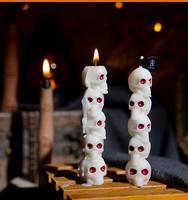 Bougies parfumées artisanales d'Halloween en gros : Bougies fantaisie en forme de doigt, citrouille, crâne, à longue tige pour décoration de fête gothique OEM ODM