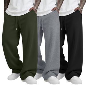 Pantalon de survêtement ample pour homme en molleton de coton, coupe athlétique douce et confortable, idéal pour le quotidien et la salle de sport - Product Image 3