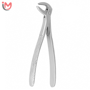 Forceps d'extraction dentaire manuels à pointes dentelées, modèle anglais, pour racines inférieures, réutilisables, vente en gros OEM - Product Image 3