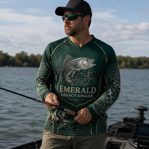 Camiseta de Pesca de Lujo para Hombre, Talla Grande, UPF 50+, Estampada, Manga Larga, Transpirable, de Malla, para Deportes al Aire Libre, con Diseño Personalizado - Product Image 6