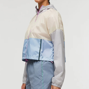 High Quality Women's 2026 <b>Lightweight</b> Varsity Style Windbreaker <b>Jacket</b> Zipper Waterproof Breathable Eco-Friendly Polyester - Product Image 4