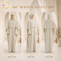 Robe musulmane pour femme, foulard élégant de type cape, tenue quotidienne de vêtements ethniques