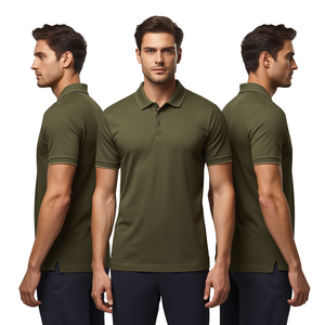Polo en coton piqué uni pour homme - Product Image 1