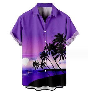 เสื้อเชิ้ตฮาวายชายหาดแขนสั้นพิมพ์ลายดิจิทัลแบบสั่งทำสำหรับผู้ชายสไตล์ลำลองฤดูร้อน - Product Image 2