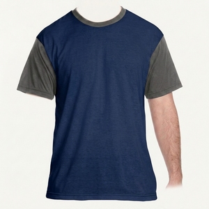Camiseta unisex 100% poliéster para hombre, cuello redondo, manga corta, color blanco o negro, lisa, de punto, superventas - Product Image 4