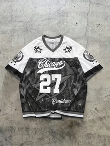 Camiseta Moderna para Hombre, Cuello en V, Transpirable, 100% Algodón, Logotipo Frontal con Estampado de Elementos de Chicago, Nueva Moda 2025, Estilo Casual Urbano - Product Image 2