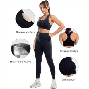 Comfortable Activewear Sleeveless 3 Piece Women Tracksuit With custom Printing Factory Price Hot Selling <b>Jumpsuit</b> Women - Product Image 2