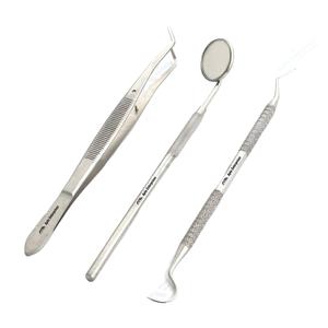 Instrumental Quirúrgico Dental de Grado Económico, Nuevo, para Uso Educativo, Espejo Dental Básico, Explorador, Pinza Universitaria - Product Image 1