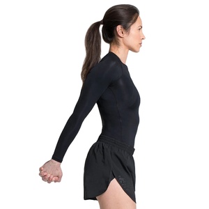 2026 New Quick Dry Full Sleeve Women's Sport <b>Compression</b> T-shirt-Tight Fit Round Neck Solid Pattern Spandex/Polyester Material - Product Image 1