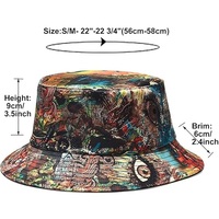 Sombreros de Pescador de Diseño Personalizados de Lujo con Estampado de Anime, Sombrero de Cubo con Gráficos de Dibujos Animados y Etiqueta de Marca Privada