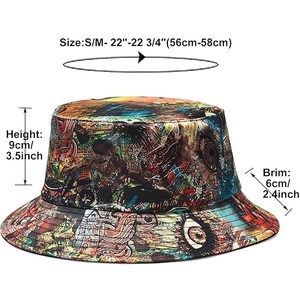 Custom Luxury Print Fashion Designer Anime Fisherman Hats Cartoon Graphic Bucket Hat with Private Brand Label - Product Image 6
