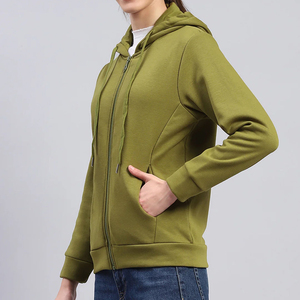 Veste polaire à capuche décontractée pour femme, printemps, été, automne, hiver, respirante, durable, confortable, en polyester/coton, fermeture devant - Product Image 4