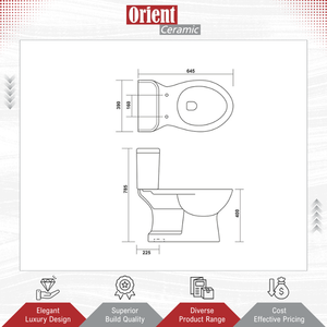 Meilleur prix de gros pour les articles sanitaires les plus vendus : WC à deux pièces en céramique blanche pour salle de bain, destiné aux acheteurs en gros - Product Image 2