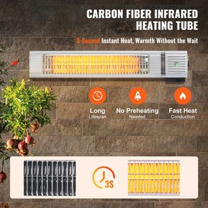 Riscaldatore a Infrarossi da Esterno 1500W con Telecomando, Protezione IP65, in Carbonio per Spazi - Riscaldatore da Patio per 3 Stagioni di Marca X - Product Image 6