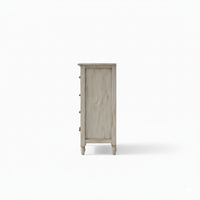 Commode à 4 tiroirs en bois massif sculpté à la main avec motif en spirale, fournisseur indien, pour intérieurs modernes et traditionnels, pour les commandes en gros