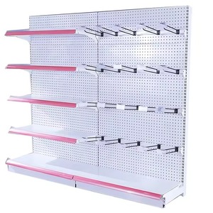 Factory Price Heavy Duty Iron Vertical Polished Supermarket <b>Rack</b> & Display Stand with Shelves for Convenience Stores - Product Image 2