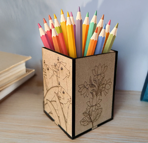 Portalápices de MDF, Organizador de Escritorio para Oficina y Escuela, Estuche para Lápices, Almacenamiento de Papelería - Product Image 1