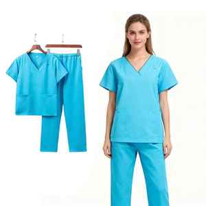 Tenues médicales d'hôpital en polyester, uniformes d'infirmière légers, vêtements professionnels pour le personnel infirmier - Product Image 4