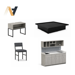 Ensembles de meubles de chambre d'hôtel sur mesure pour zones périurbaines - Meubles de chambre en MDF+HPL pour projets hôteliers - Prix direct usine Vietnam - Product Image 2