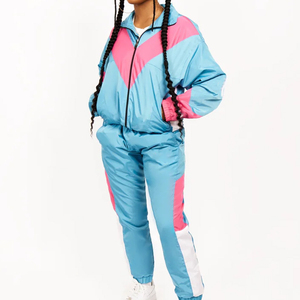 Conjunto Deportivo Cortavientos para Mujer, Estilo Urbano, Ligero, Oversize, de Nailon Liso, Precio Económico, Venta al Por Mayor, OEM - Product Image 1