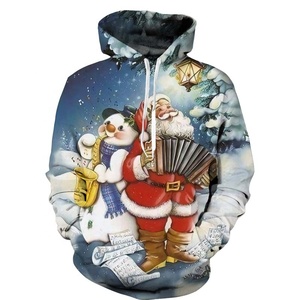 Sweat-shirt en molleton 100 % coton pour homme, motif drôle et mignon, idéal pour les fêtes de Noël 2021, couleur unie ou camouflage - Product Image 6