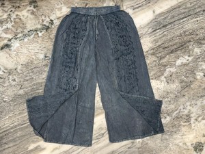 Flowy Wide Leg Palazzo <b>Pants</b> High Rise Straight Fit Regular Floral/Animal Print 100% Rayon Quick Dry Eco-Friendly Drawstring - Product Image 2