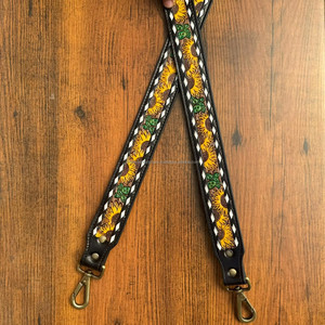 Sac à main accessoires de décoration cuir usiné à la main bandoulière unique cuir de vachette véritable sangle de guitare sangle de ceinture pour sac - Product Image 2