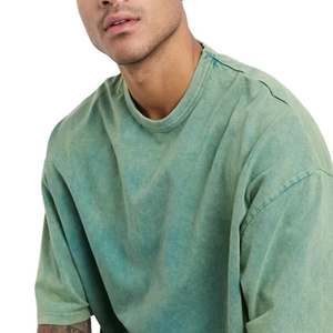 High Quality Custom Oversized Acid Washed T-Shirt High Street Fashion Short Sleeve Casual Wear Wholesale T-shirt for men - Product Image 5