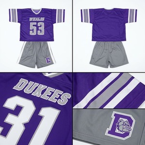 Ensemble de maillots de football Dukes, violet et or, impression par sublimation, polyester respirant, uniforme unisexe pour enfants - Product Image 4