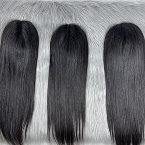 Toppers europeos de cabello humano para adelgazar el cabello 3x4 3x5 4x5 7X7 Base atada a mano completa Topper pieza de cabello humano - Product Image 2