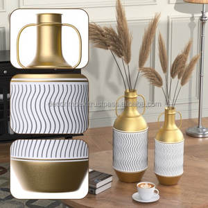 Sophisticated Modern Design Home Decorative Metal <b>Floor</b> <b>Vase</b> Timeless for Home Living and Bedroom From India for Weddings - Product Image 5