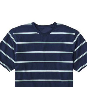 Men's O Neck T Shirts Plus Size Short Sleeve Striped Design Crewneck Cotton Breathable Summer Oversized Men's T Shirt All Size - Product Image 2