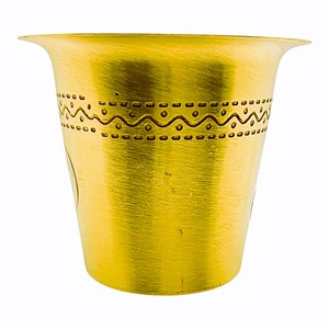 Juego de 2 Vasos Dabara de Latón Tradicional para Café, Diseño Irregular Grabado a Mano, Acabado Envejecido, para Decoración del Hogar - Product Image 2