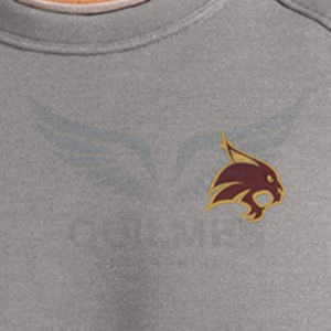 Sweat-shirt à col rond gris de haute qualité pour homme, sur mesure, avec logo personnalisé, en molleton de coton, style streetwear décontracté - Product Image 3