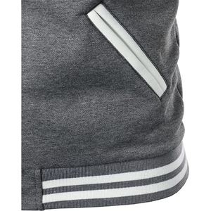 Unisex Casual Color <b>Block</b> Quilted Varsity Jacket Windproof Hooded Canvas with Front Logo Wool Shell Cartoon Pattern Streetwear - Product Image 2