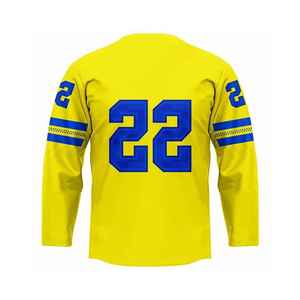 Uniforme de hockey sur glace à manches longues personnalisé avec nom d'équipe, 100 % polyester, imprimé numérique, respirant, séchage rapide, anti-décoloration, Solid Trader - Product Image 2